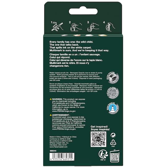 Faber-Castell® Metallic Acrylic Paint Marker Set